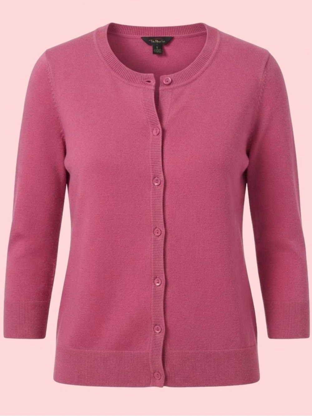 💝 Talbots Petites Pima Cotton 3/4 Sleeve Cardigan Sz Petite 💝